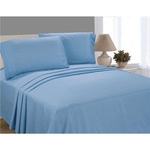 Microfiber Bed Sheet Set, Twin, Blue, 3 Piece NWT